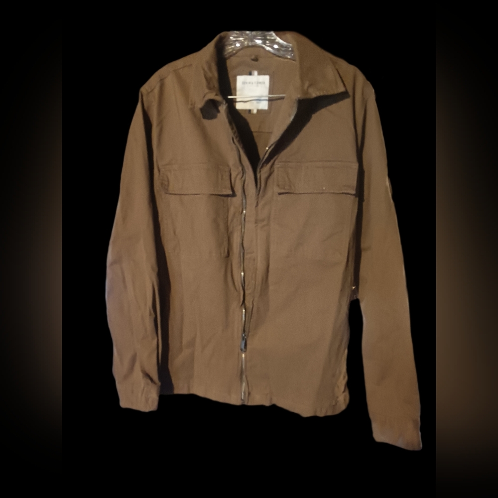 Denim & Flower Brown Military Jacket